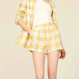 Rag & Bone Ivy Plaid High Waist Cotton Shorts Size 6 EUC Designer